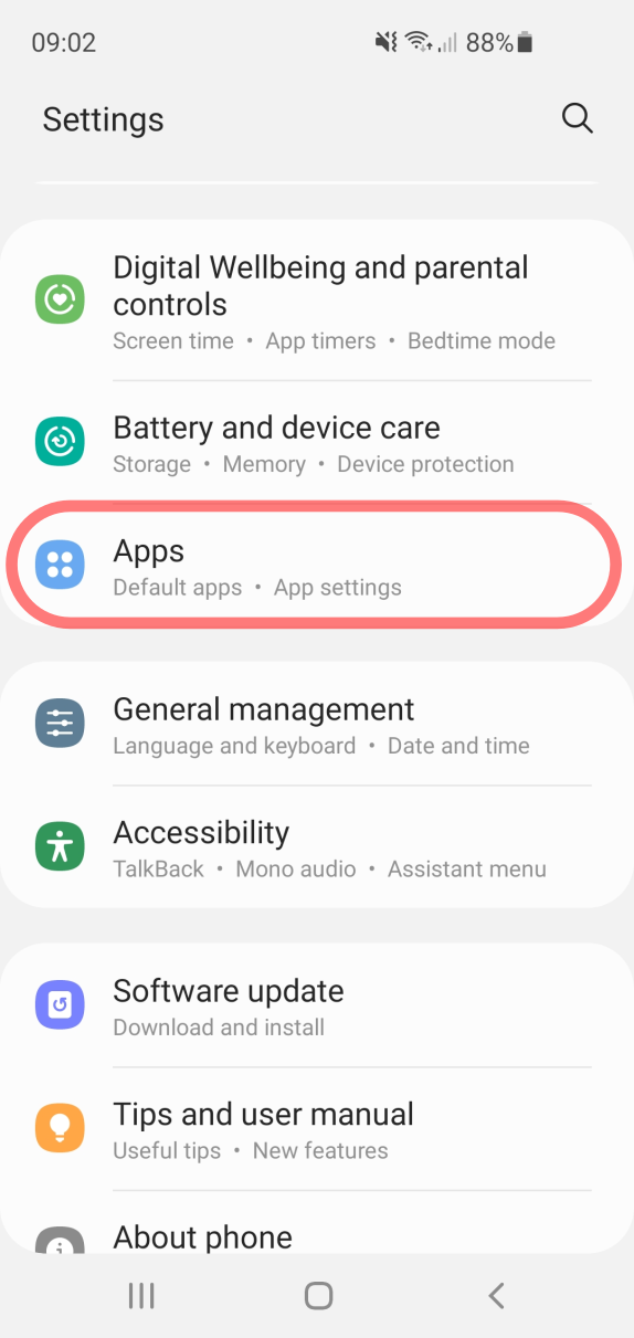 how to change app settings on samsung galaxy s8